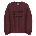 Which way to SAN SIRO unisex sweatshirt