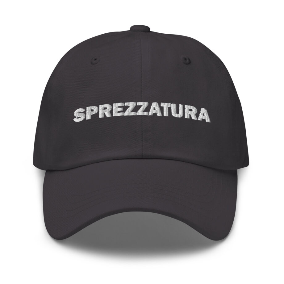 White sprezzatura dad hat embroidered