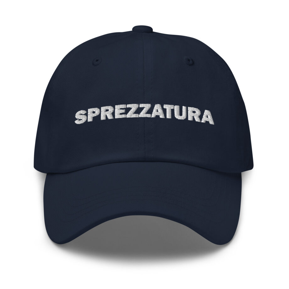 White sprezzatura dad hat embroidered