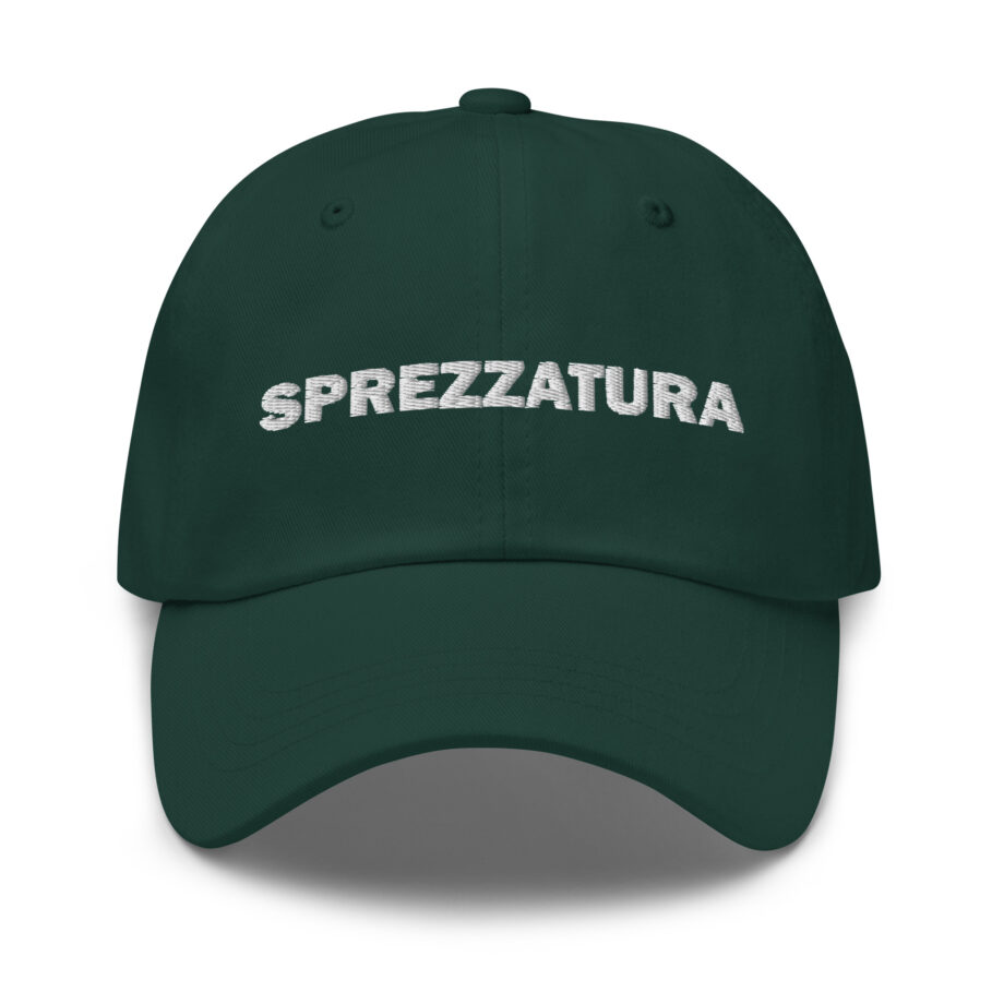 White sprezzatura dad hat embroidered