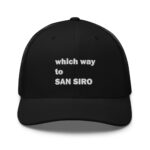 White which way to SAN SIRO trucker hat embroidered