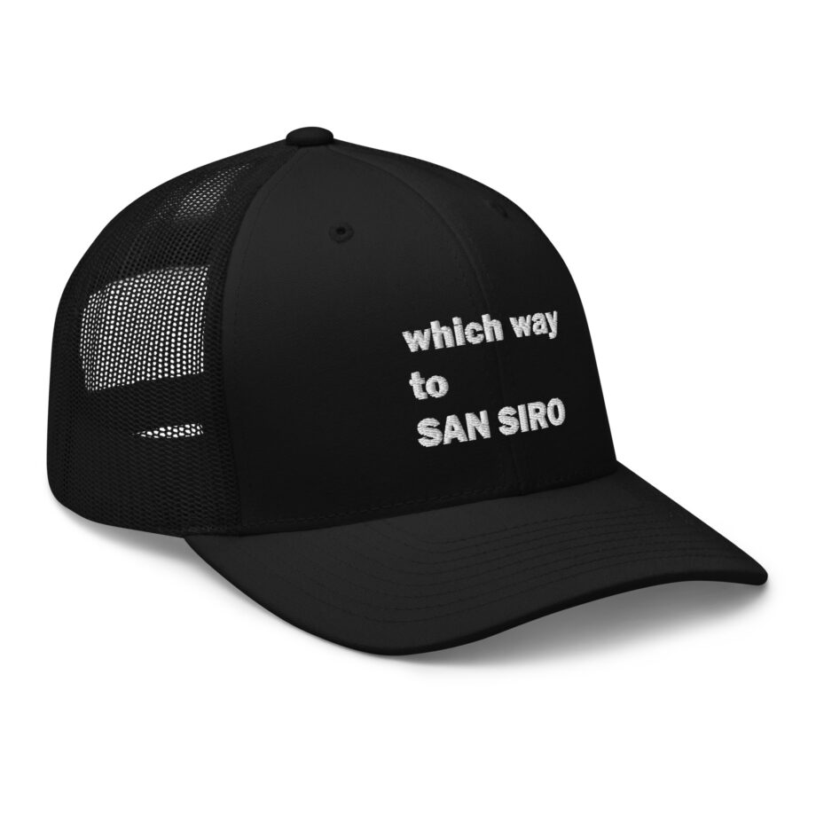 White which way to SAN SIRO trucker hat embroidered