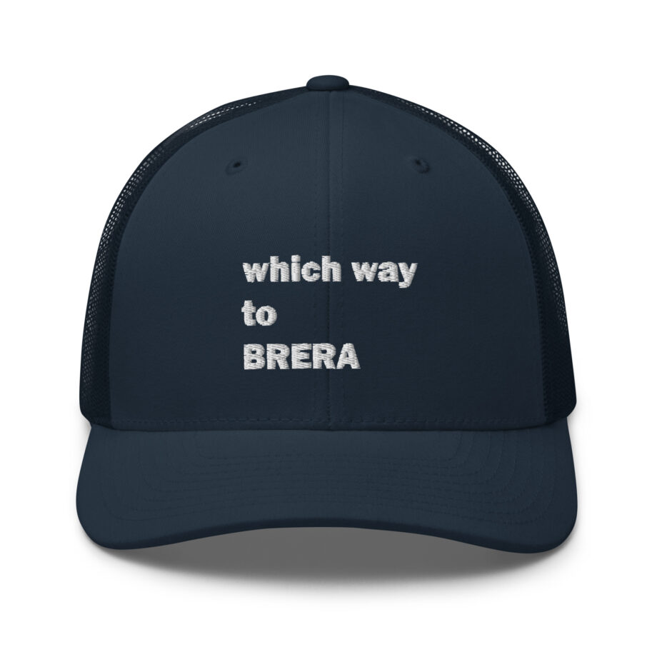 White which way to BRERA trucker hat embroidered