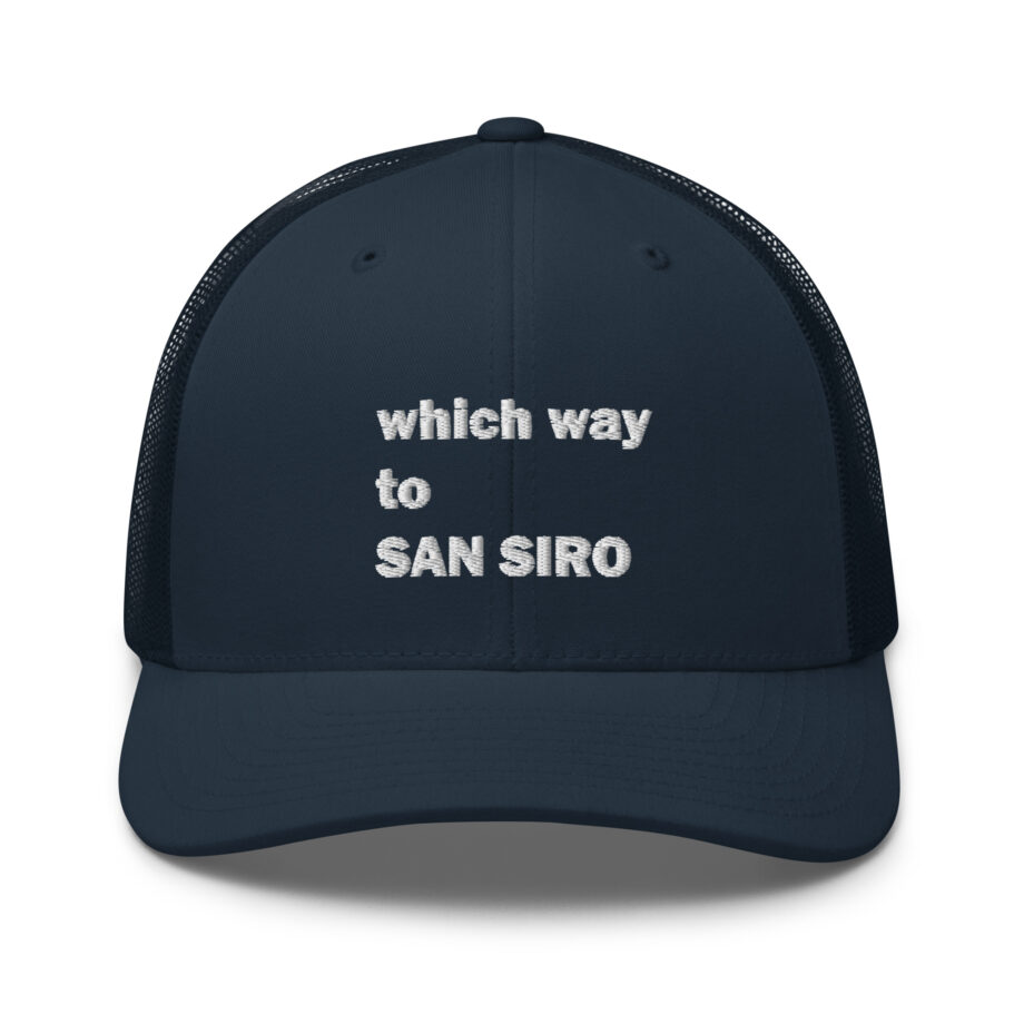 White which way to SAN SIRO trucker hat embroidered