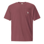 Vintage head & flowers unisex pocket t-shirt embroidered