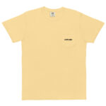 Black logo unisex pocket t-shirt embroidered