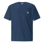 Inner space unisex pocket t-shirt embroidered