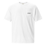 Black logo unisex pocket t-shirt embroidered