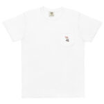 Vintage head & flowers unisex pocket t-shirt embroidered