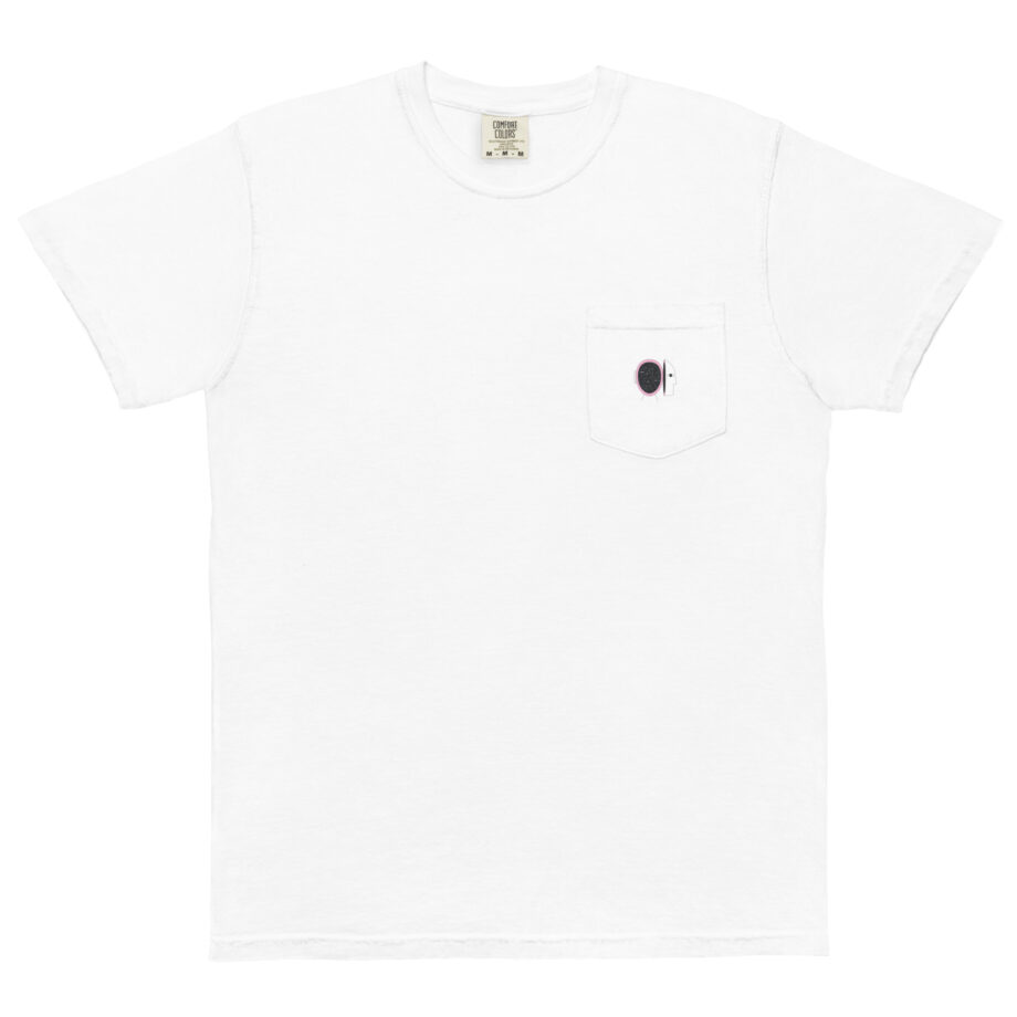 Inner space unisex pocket t-shirt embroidered